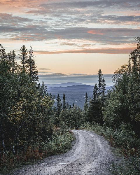 Sonnenuntergang Nationalpark Fulufjallet von Sonny Vermeer