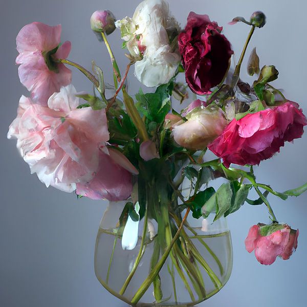 Stillleben mit Blumen von Jacco Hinke