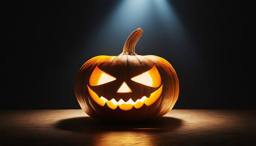 Halloween Kürbis mit Gesichtszügen von Mustafa Kurnaz