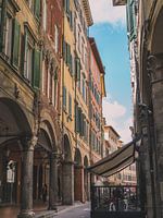 Bunte Häuser in Pisa, Italien