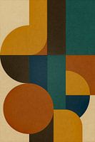 Abstrakte Retro - Komposition in Farbe