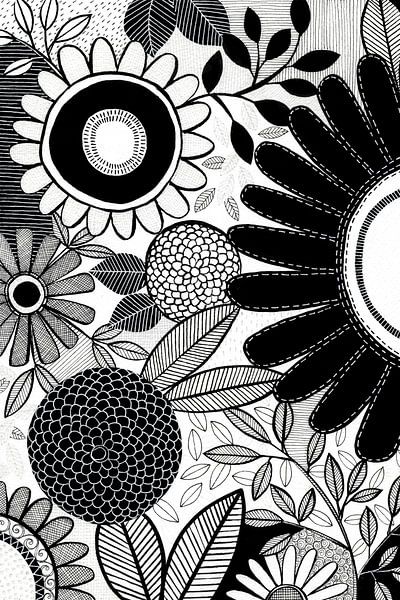 Garden black and white by Susan Black by The Artcircle
