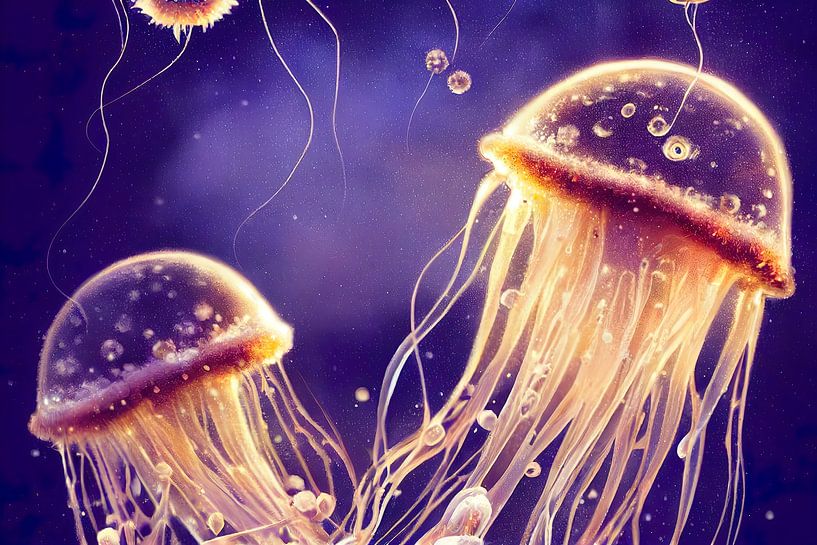 Méduse flottante et rêveuse par Whale & Sons