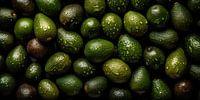 Frische Avocados von oben