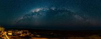 Vue panoramique de la Voie lactée au-dessus de la Namibie, Afrique