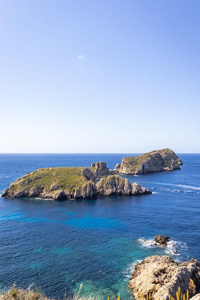 View of Canó Illes Malgrats, Mallorca | Rock formations in the sea | Travel photography by Kelsey van den Bosch
