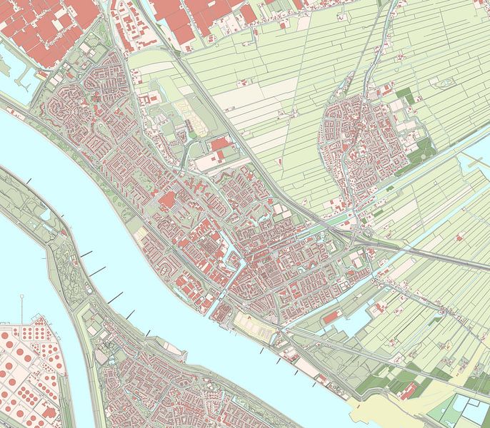 Carte de Maassluis par Rebel Ontwerp