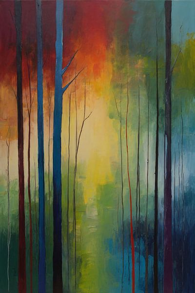 Farbenfroher Wald von Art & Soul Creations