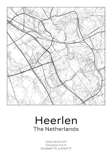 Plan de ville - Pays-Bas - Heerlen par Ramon van Bedaf
