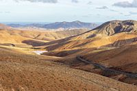 Vue panoramique du paysage entre Pajara et La Pared sur l'île canarienne de Fuerteventura, Espagne