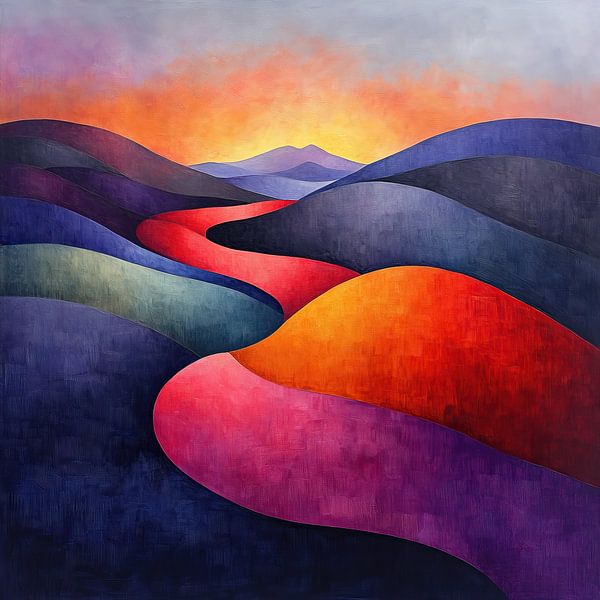 Peru Kunst | Wellen von geflüsterten Geheimnissen von Abstraktes Gemälde