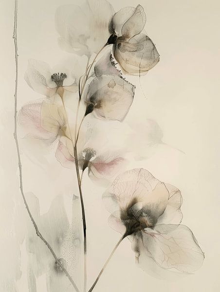 Fleurs, style japonais par Japandi Art Studio