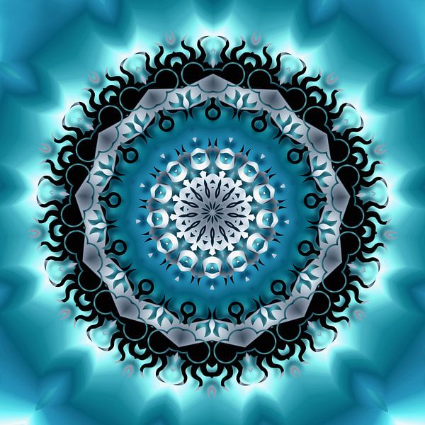 Mandala Blau von Violetta Honkisz