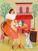 Parijse café scène