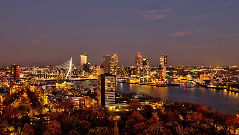 rotterdam paysage urbain coucher de soleil par Linda Raaphorst