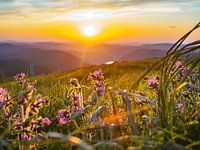Sunset from the Hohneck in the Vosges mountains, France