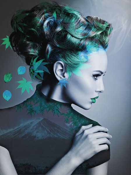 Green with leaves by Purplesunshine 