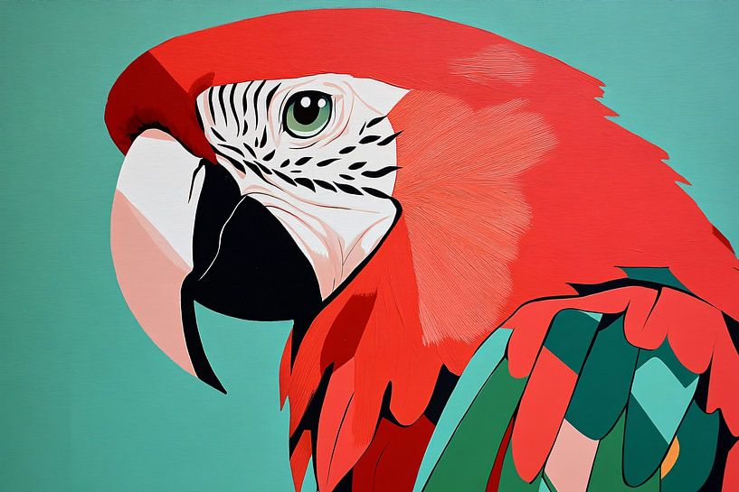 Pop-art parrot in bright colours by Imperial Art House