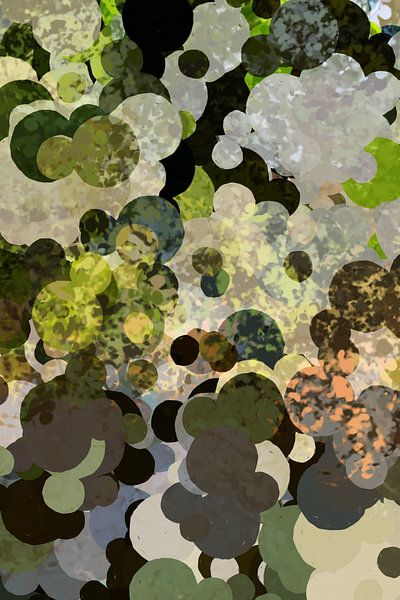 Botanische schittering. Abstract landschap in groen van Dina Dankers