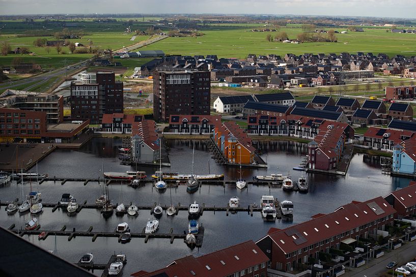 Reitdiephaven Groningen vu des hauteurs. par Hans Deen