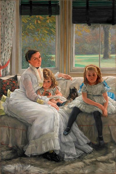 Porträt von Frau Catherine Smith Gill und zwei ihrer Kinder, James Tissot von Meisterhafte Meister