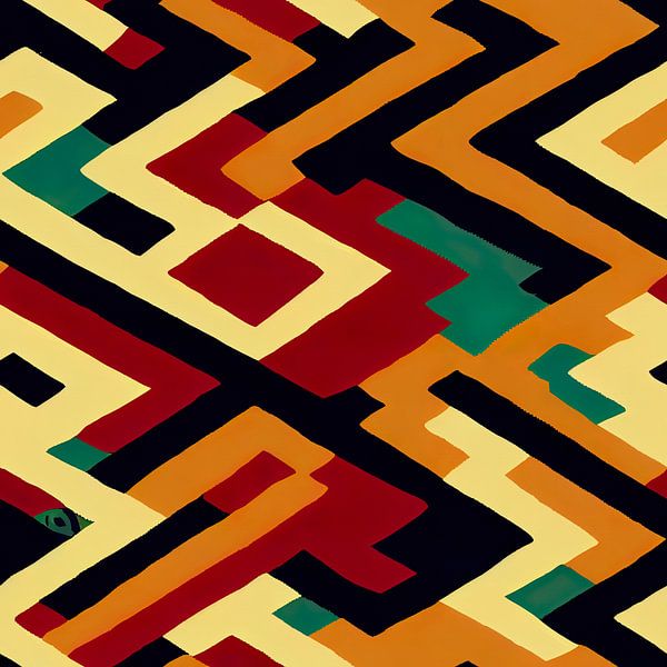 Motif abstrait Navajo Aztèque #XIX par Whale & Sons
