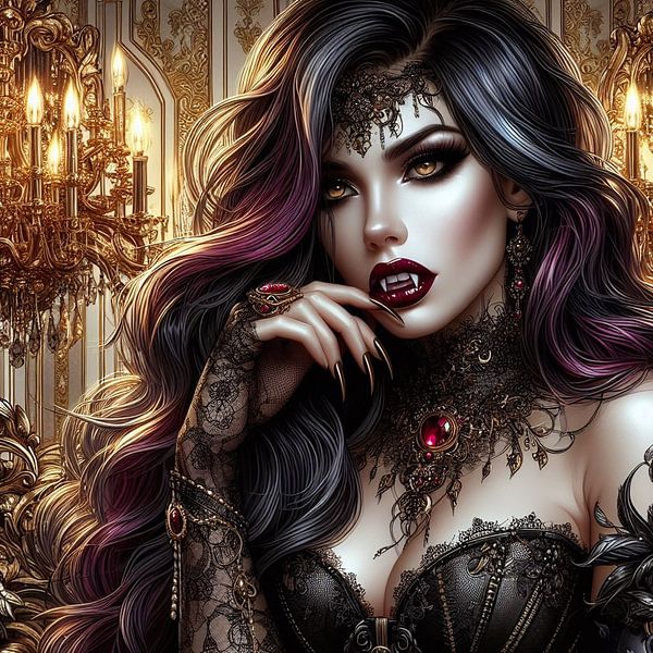 Fille vampire par GraphicDesigner.G-AI