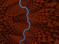 River course through a gorge - Fractal