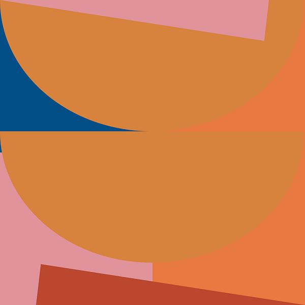 Équilibre géométrique coloré avec des cercles et des lignes par Dina Dankers