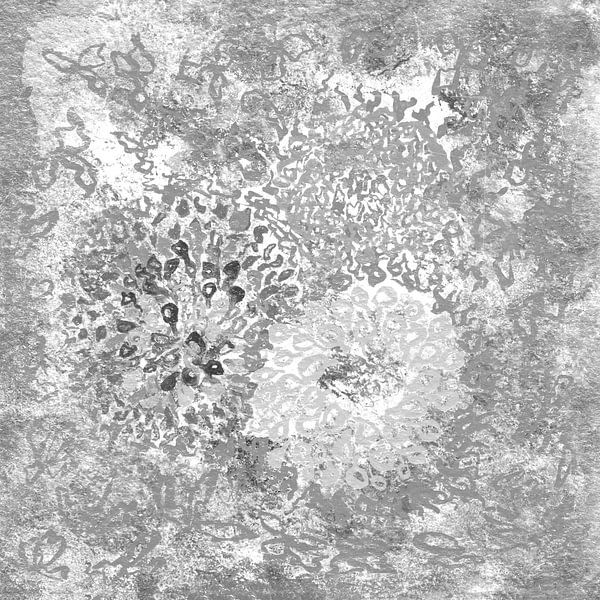 EH PAINTING ART 1993** #0507 Bouquet-flowers Black and white by Willem Hartgers