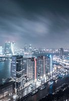 Rotterdam bei Nacht Erasmusbrücke