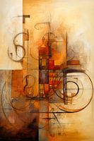 Aardetinten Abstract - Japandi Rustgevend Schilderij