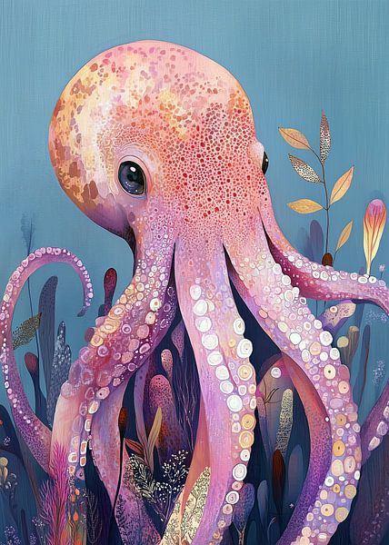 Pieuvre rose #octopus par JBJart Justyna Jaszke