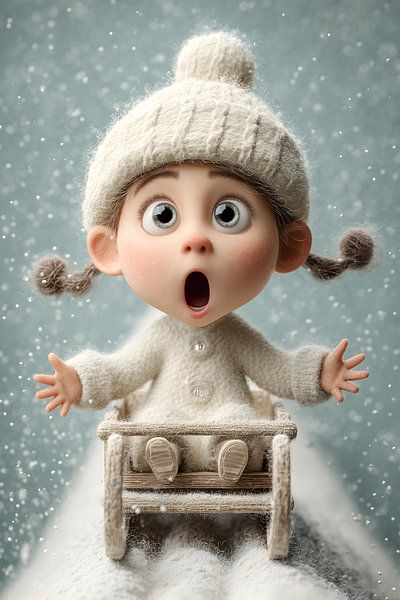 The sledge girl by Heike Hultsch