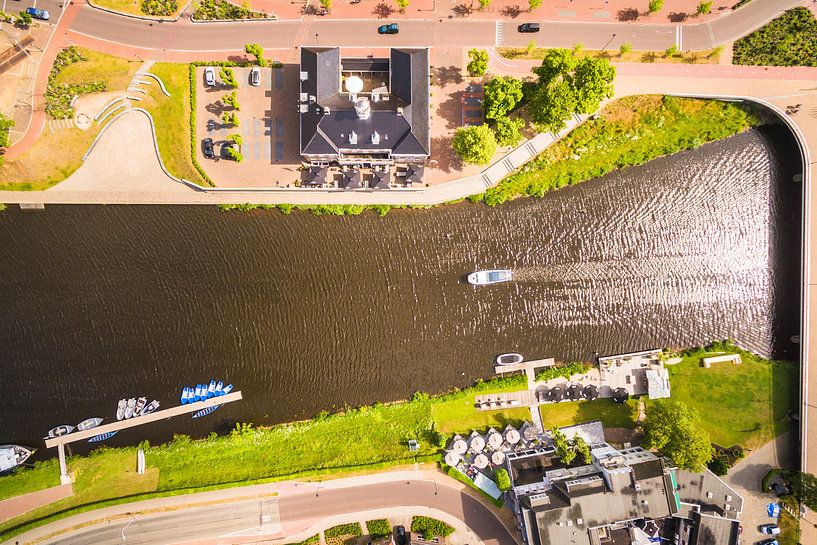 Die Vecht bei Ommen von oben von Droninger
