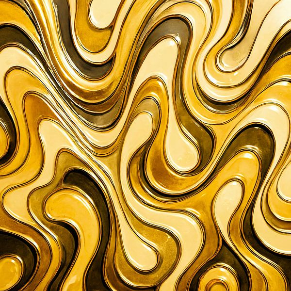 Golden wave abstraction by A.D. Digital ART