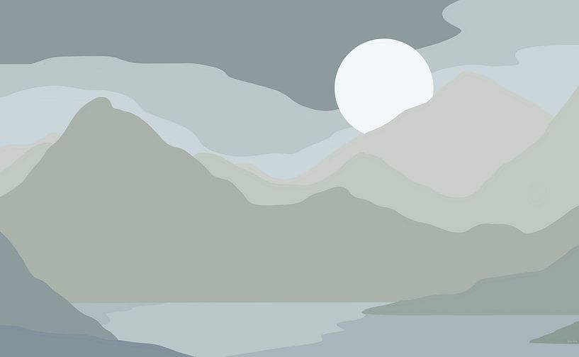 Moderne Landschaft - Berge in Japan von Studio Hinte