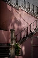 Pink staircase is Lisbon