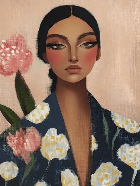 Modern portrait &quot;Grace&quot; by Carla Van Iersel