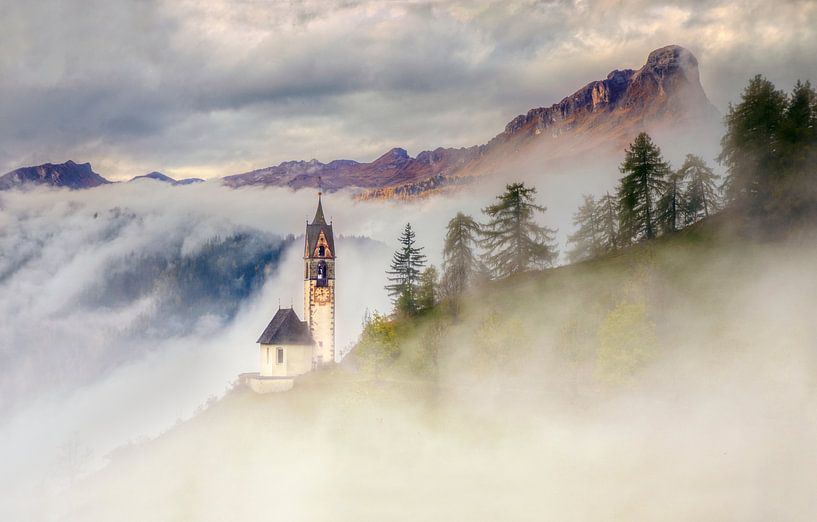 Santa Barbara Church, Tolpei, Dolomites by Adelheid Smitt