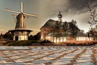 Collage Molen en Dorpskerk in 's-Gravenzande