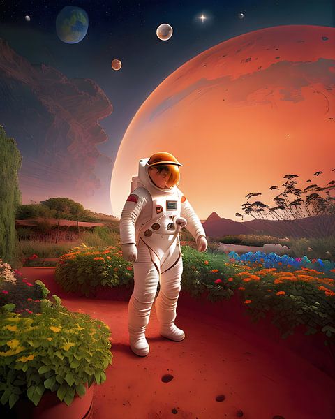 Astronaut lebt auf einem anderen Planeten von Photufo