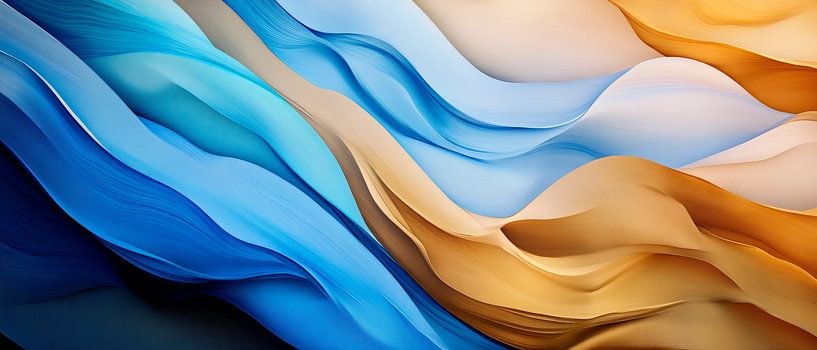Des vagues de couleurs aux tons doux par Poster Art Shop