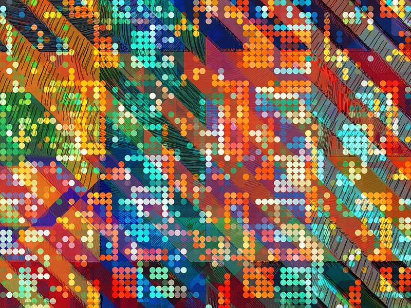 Abstract Algorithmic Artwork in Colour Rhythm by Arjen Roos