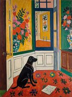 Chien dans une chambre Style Henri Matisse