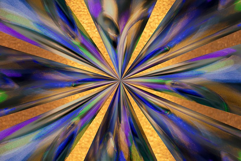 Abstraktes und buntes Muster aus geraden Linien von Lisette Rijkers