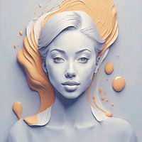 The Accient Goddess Azië portret vrouw orange