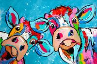 Farbenfrohe Kühe | Blau