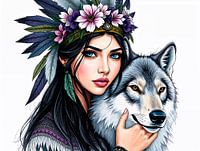 Girl with wolf #2