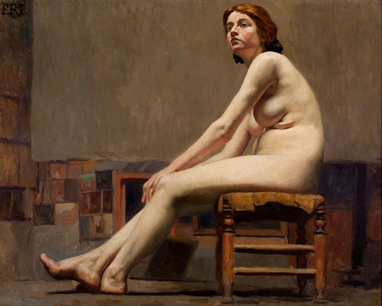 Dario Villares Barbosa, Study of female nude, c 1905 by Atelier Liesjes